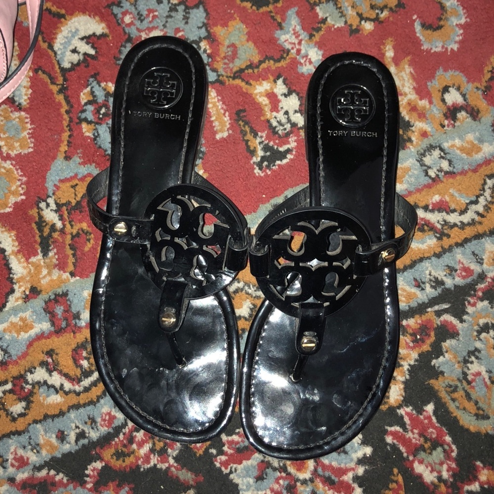 Black Tory Burch Miller Sandals